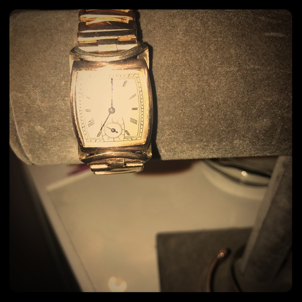 Vintage Gruen curvex rose gold watch